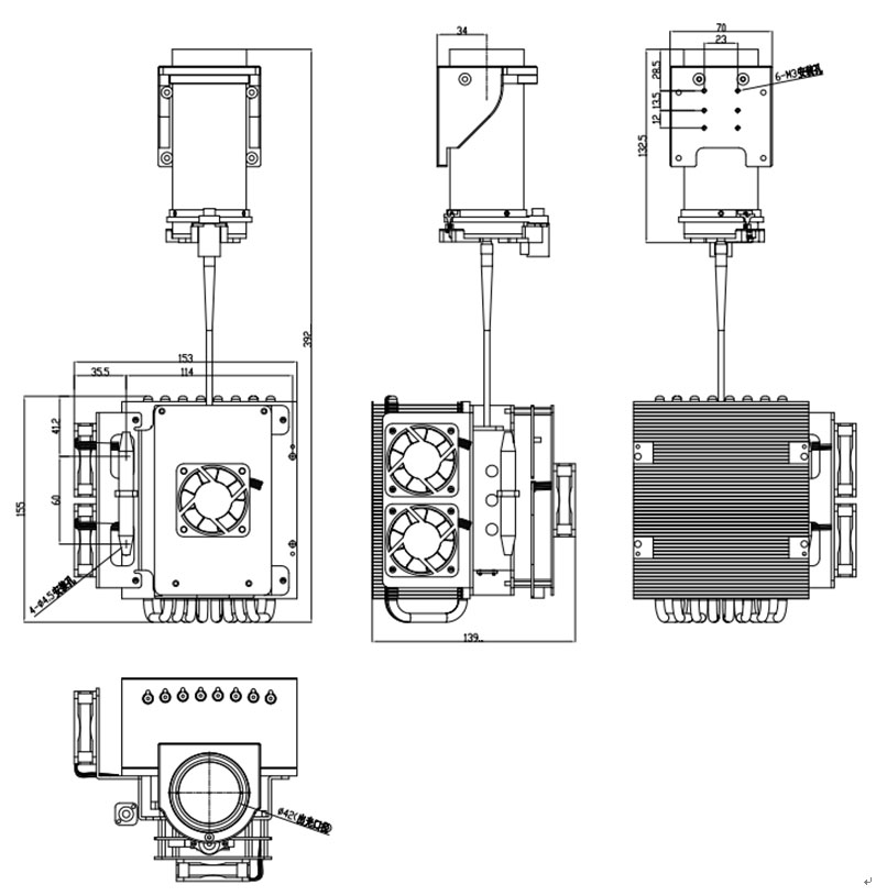1km RGB White Laserr lighting module Overall Dimensions 1km RGB White Laserr lighting module Overall Dimensions